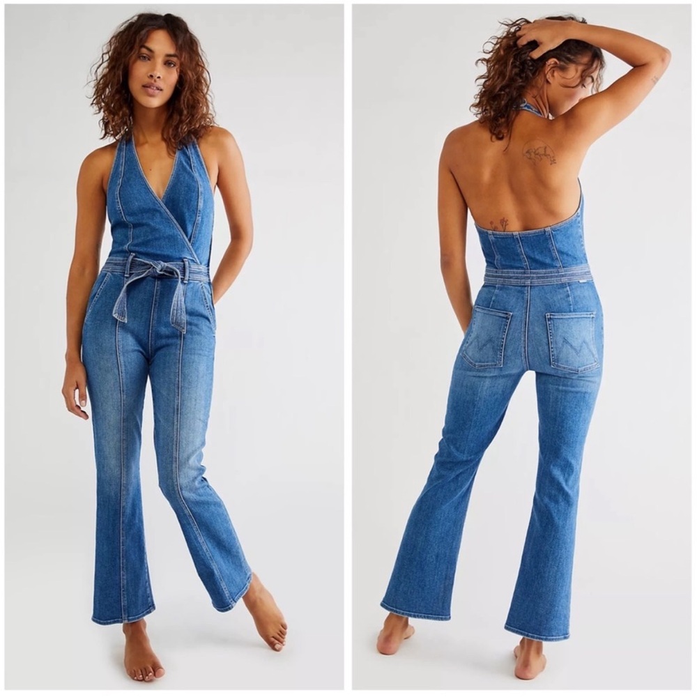 Mother Denim Halter Hustler Jumpsuite